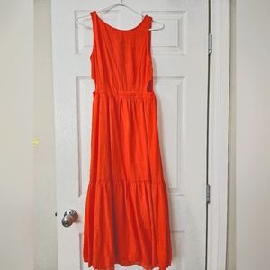 Orange long dress